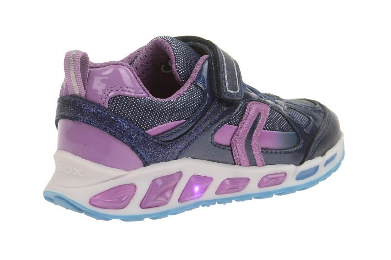 Geox Shuttle Mädchen Schuhe blau Blinker LED