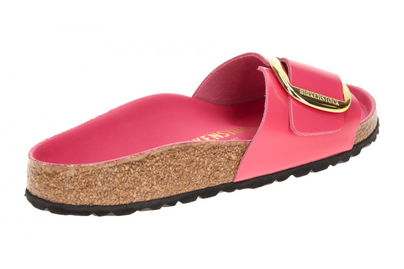 Birkenstock Madrid Big Buckle Pantolette pink Lack SCHMAL 1031844