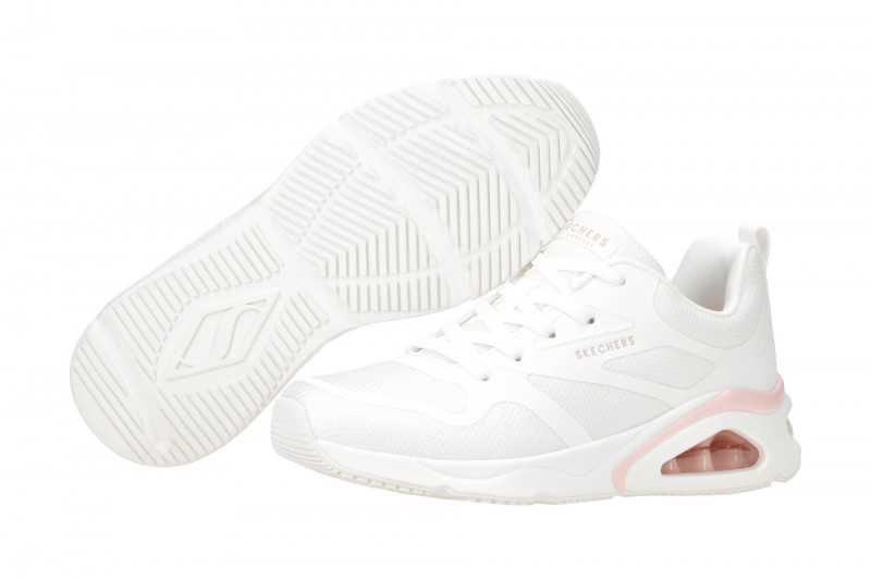 Skechers UNO Schuhe weiß rosa Damen Sneakers 177420