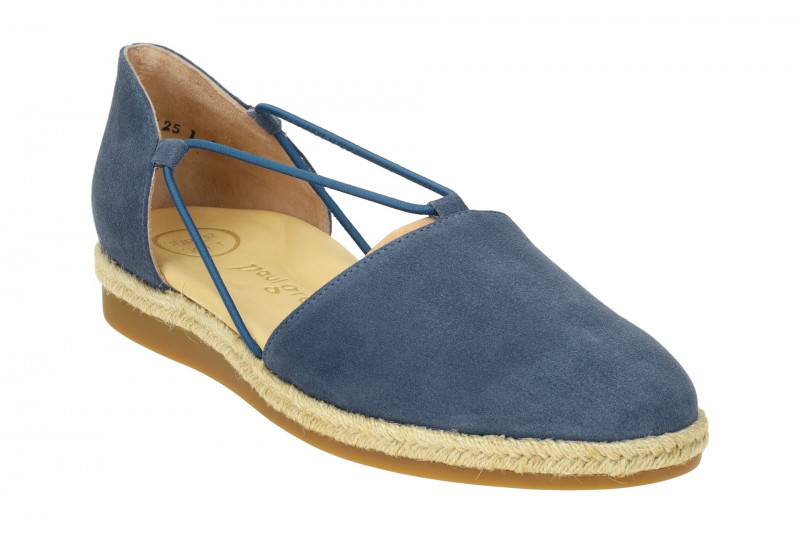 Paul Green Schuhe Espadrilles blau Velour 2856