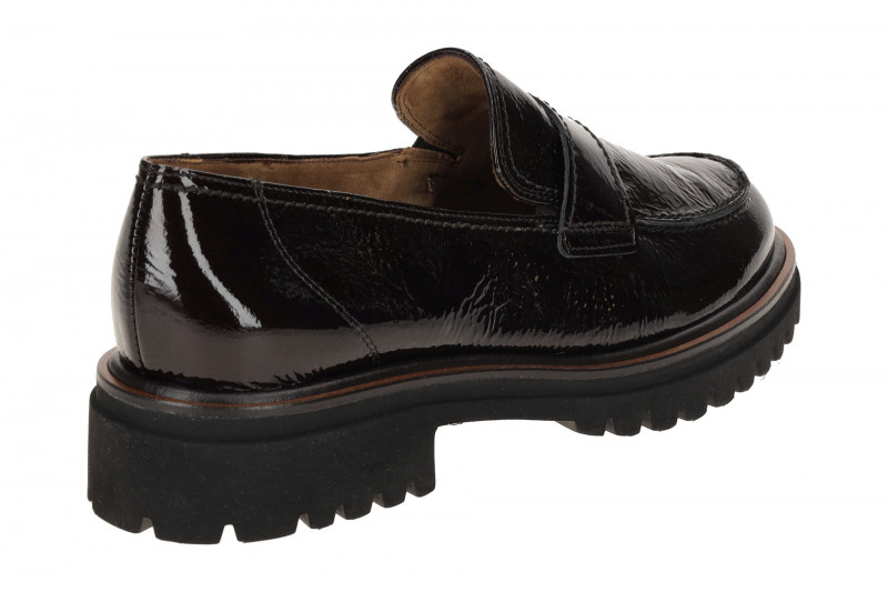 Paul Green Schuhe Plateau Slipper braun Lack 2683