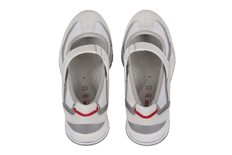 Geox Respira Contactbal Schuhe in weiß Damen Slipper