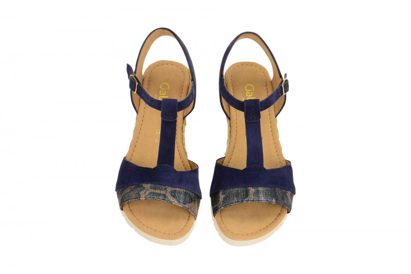 Gabor Tunis Sandale blau Keilabsatz