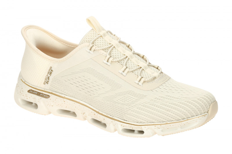 Skechers Glide Step Schuhe Sneakers beige gold SLIP-INS 104610