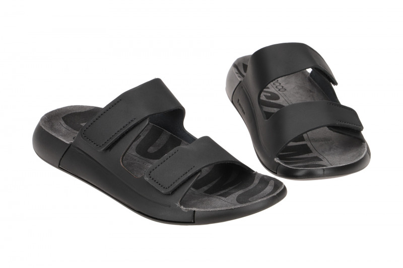 Ecco Cozmo Pantolette schwarz 2fach Klett 206823