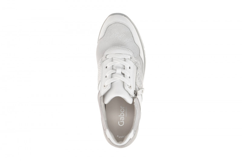 Gabor comfort Sneaker Schuhe grau weiß K-Weite 66.306.61