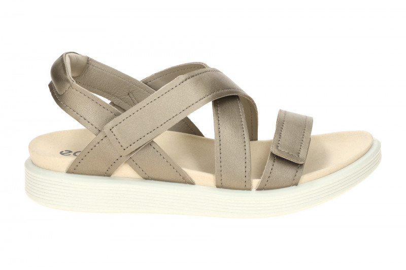 Ecco Soft Sandalen grau metallic Kreuzriemen 238813