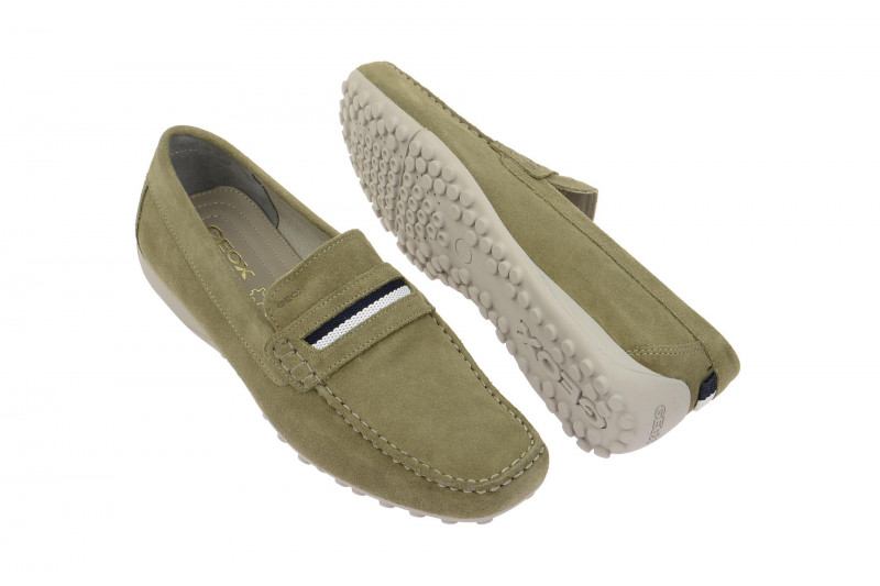 Geox Respira Snake Moc A Slipper in grün Herren Mokassin