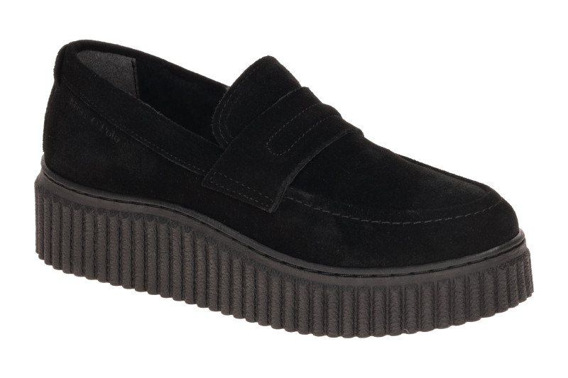 Marc O´Polo Bianca Schuhe Slipper schwarz Plateau Loafer 15271