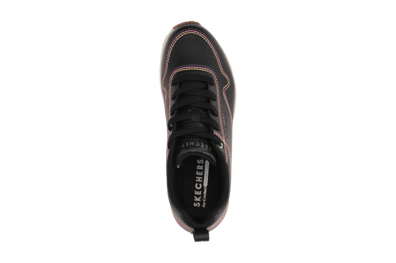 Skechers Uno Schuhe Sneakers schwarz bunte Nähte 177022