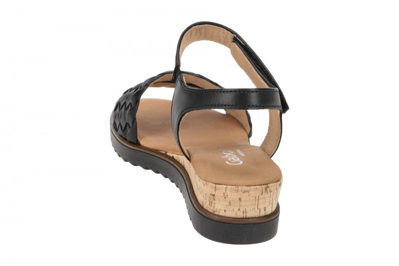 Gabor Comfort Sandale schwarz Flecht 82.759.27