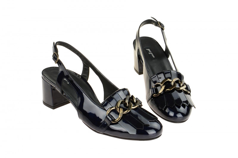 Paul Green Sling Pumps blau Lack 6098