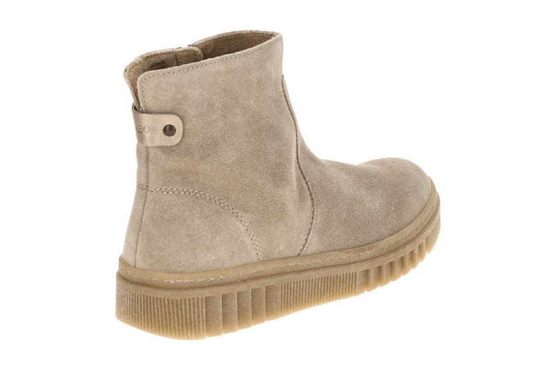 Gabor Stiefelette hellgrau Zip Boots Velour H-Weite 8008.02.003