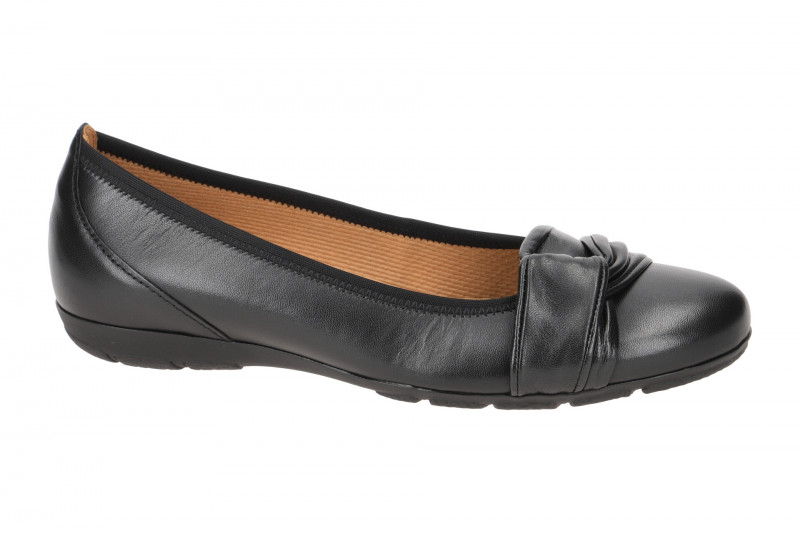 Gabor Ballerina schwarz Leder Schlaufe 04.165.27