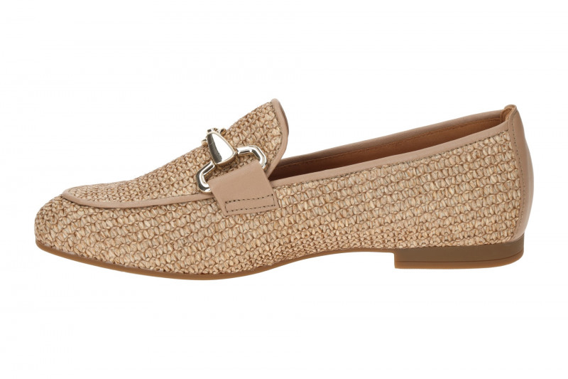 Gabor Slipper Loafer braun sand Bast 85.214.44