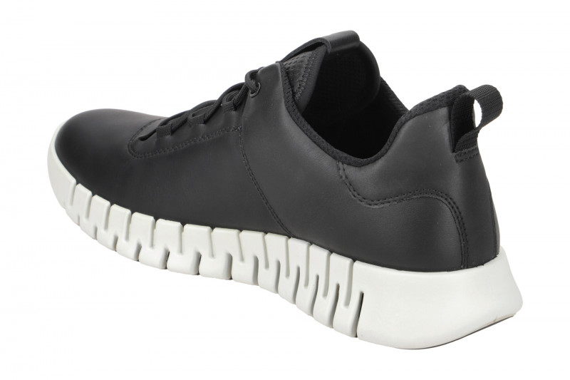 Ecco Gruuv Schuhe schwarz weiß Herren Sneakers 525204