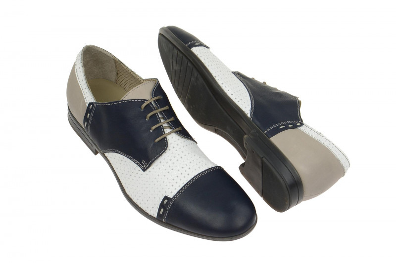 Bello Schuhe weiß blau mix BL199