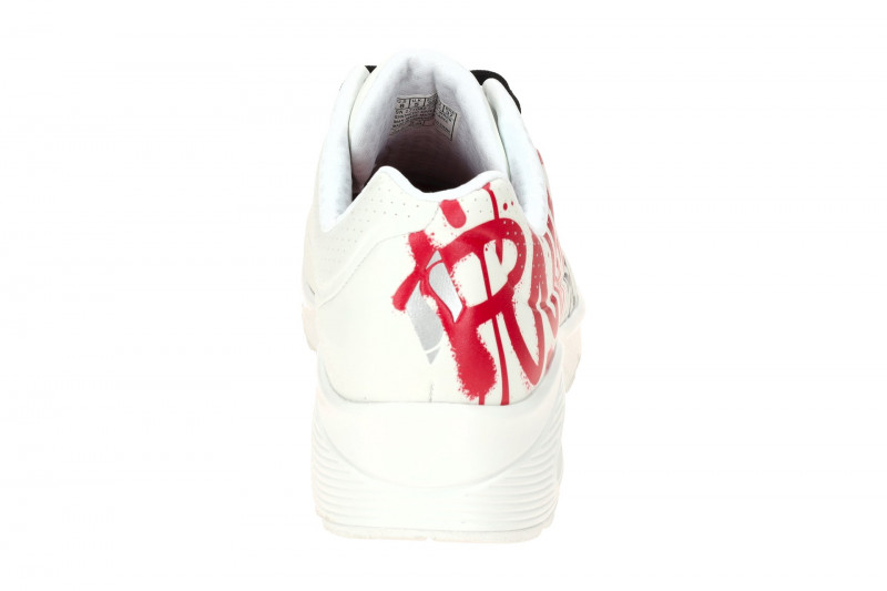 Skechers Uno Schuhe weiß rot Graffiti 177082