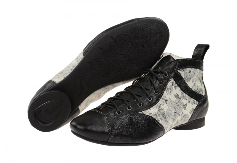 Think Guad Stiefelette schwarz weiß 6-86288-09