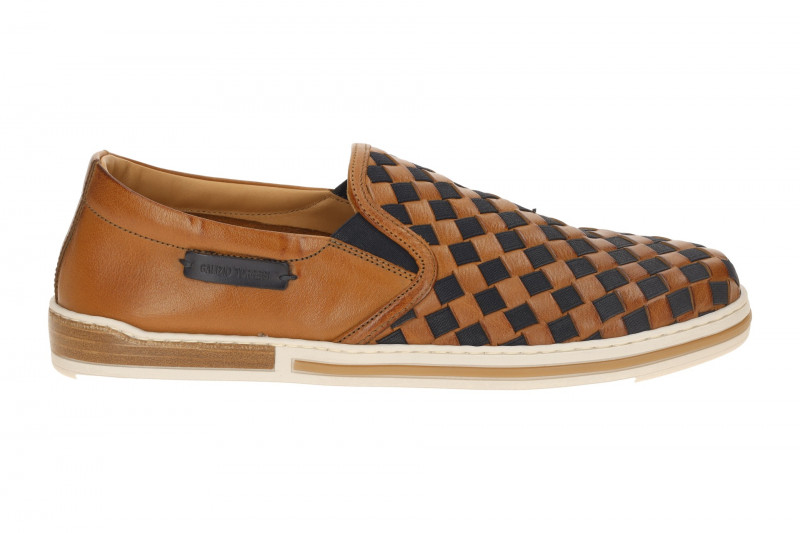 Galizio Torresi Schuhe Slipper braun schwarz Karo 415360