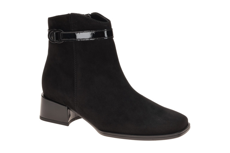 Gabor Stiefelette Ankle Boots schwarz Karree Samt 8067.02.002
