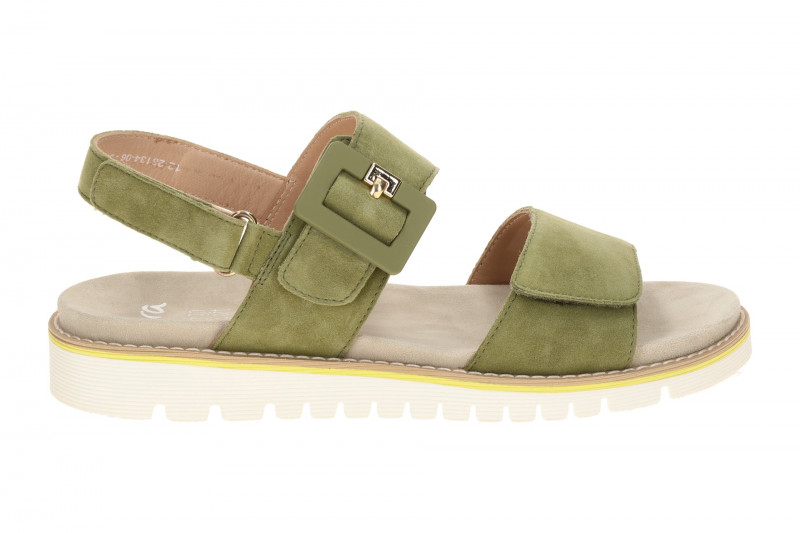 ara Kent Sandale grün Velour Klett 12-28134