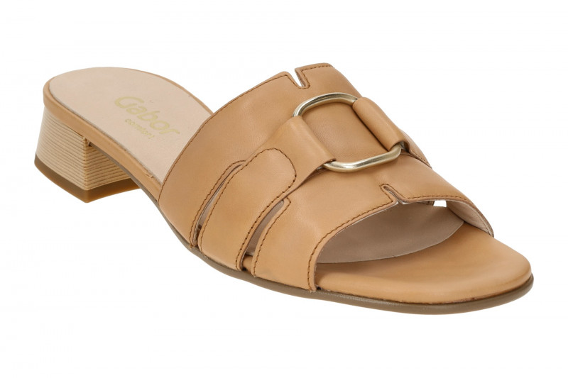 Gabor Pantolette hellbraun Glattleder 42.944.51