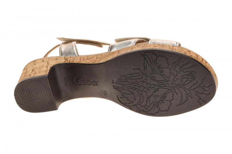 Gabor Plateau Sandalette grau Metallic 82.072.62