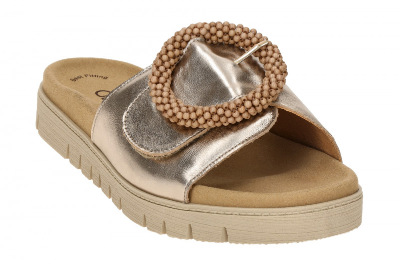 Gabor Pantolette puder grau gold metallic 83.745.62