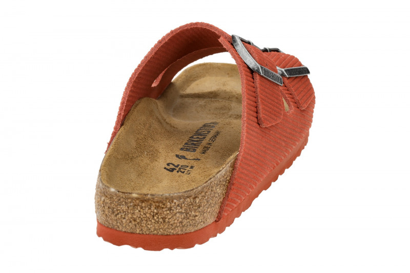 Birkenstock Arizona BS Pantolette rot Velour Schmal-Weit 1026102
