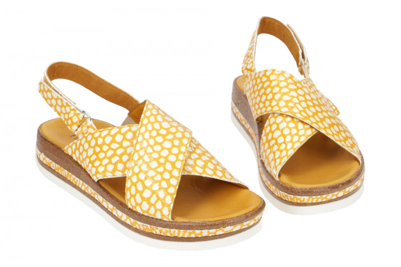 Think Zega Sandale gelb weiß effekt