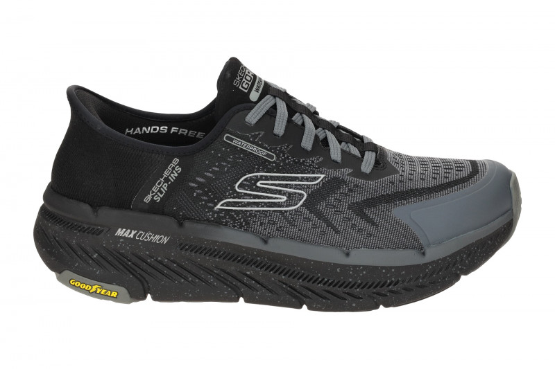 Skechers MAX CUSHIONING Premier Schuhe grau schwarz wasserdicht