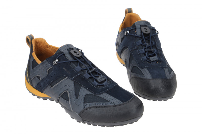 Geox Snake Sneaker Schuhe blau gelb U2507B