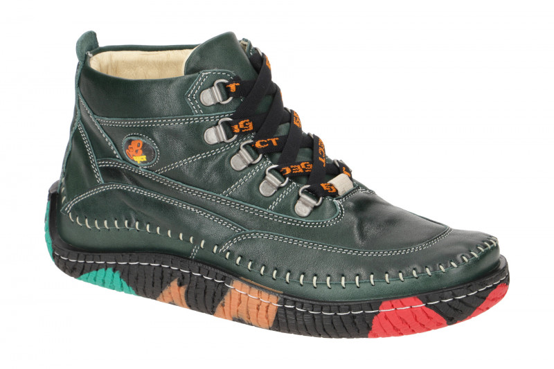 Eject Newject Stiefelette grün Schurwollfutter 6756