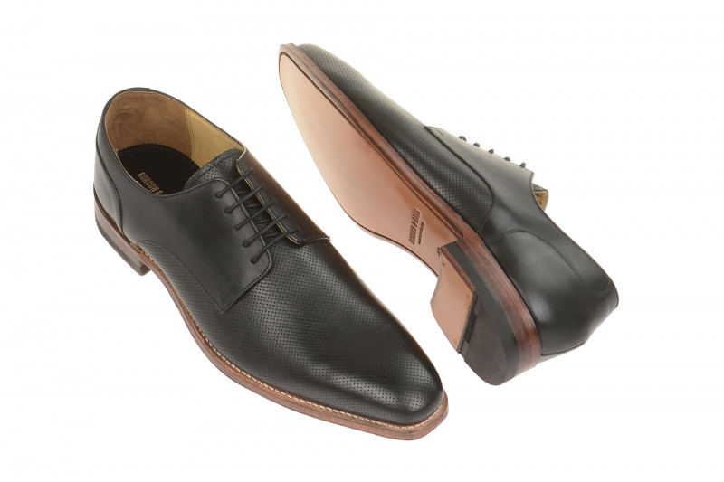 Gordon & Bros Milan Schuhe schwarz perforiert 4374-G