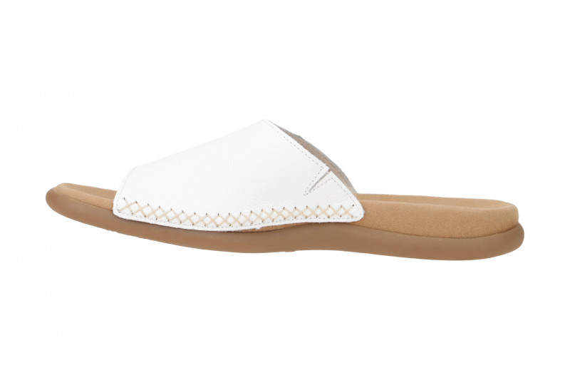 Gabor Pantolette weiß Glattleder 03.705.21