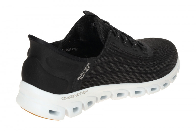Skechers Glide Step Slipper Schuhe schwarz Slip-Ins 104574