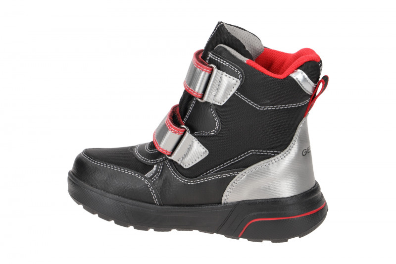 Geox Sveggen Kinder Stiefel schwarz rot Warmfutter J267UC