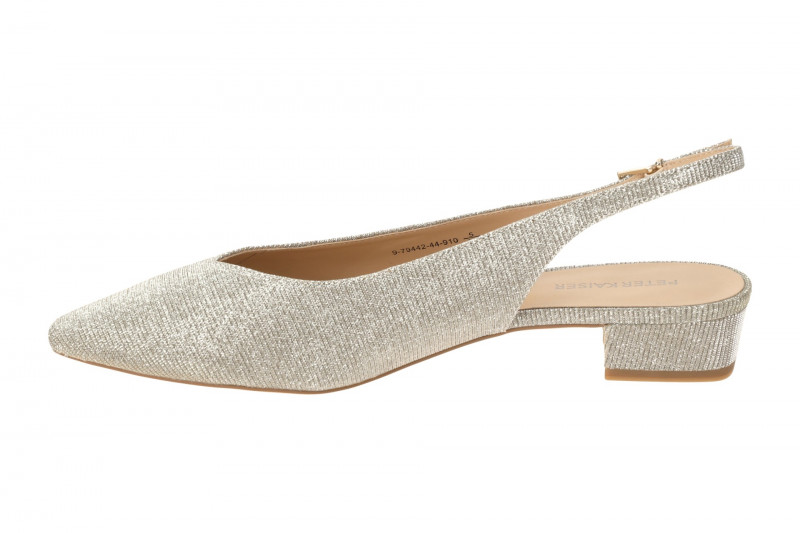 Peter Kaiser Sling Pumps grau sand Glitzer 79442