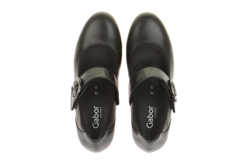 Gabor comfort Riemchen Pumps schwarz H-Weite