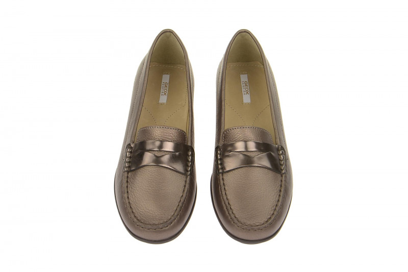 Geox Elidia Mokassin grau metallic Gr 38