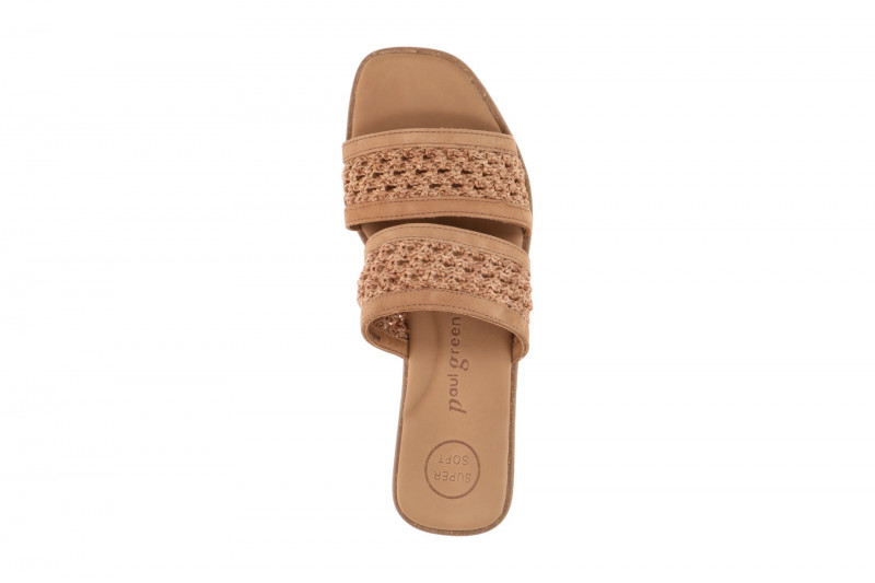 Paul Green Pantolette braun sisal geflochten 6185