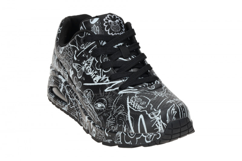 Skechers Uno Schuhe schwarz Vexx Doodle weiß 177972