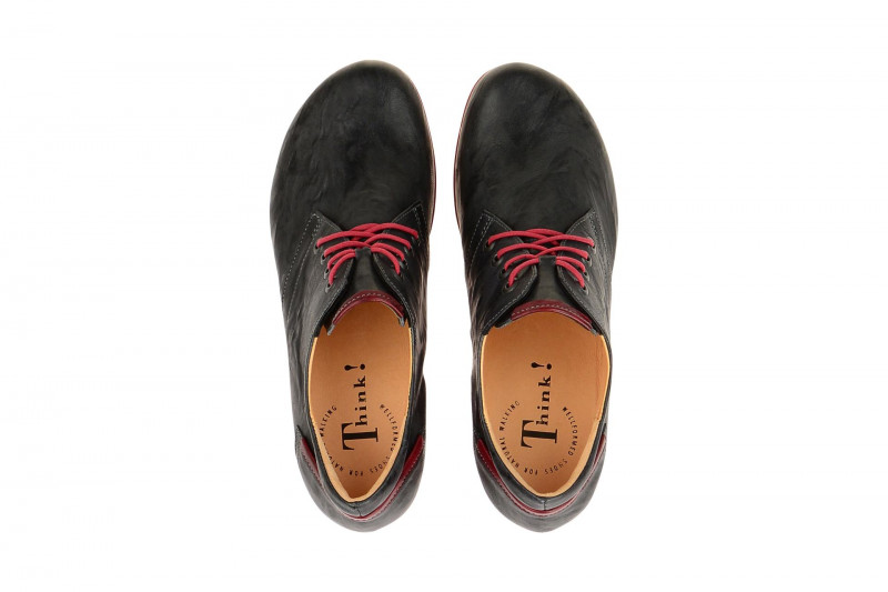 Think Menscha Schuhe dunkel-grau rot 1-81070-21