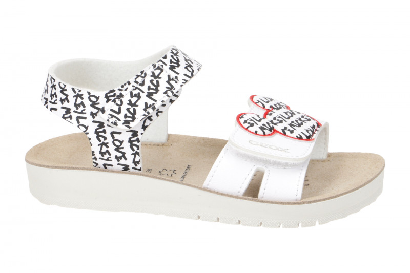Geox Costarei Kinder Sandale weiß schwarz Minnie-Maus