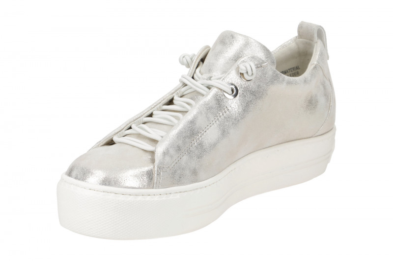 Paul Green Sneaker Plateau Schuhe silber grau metallic 5017