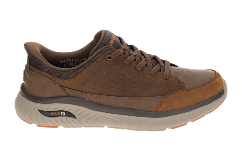 Skechers Arch Fit Herren Schuhe Slipper braun Slip Ins 205656