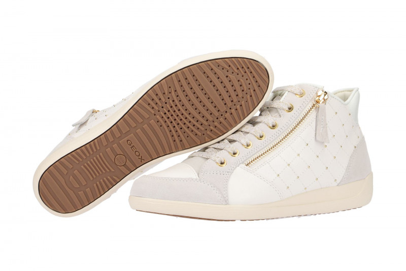 Geox Myria Schuhe weiß gold D6468C