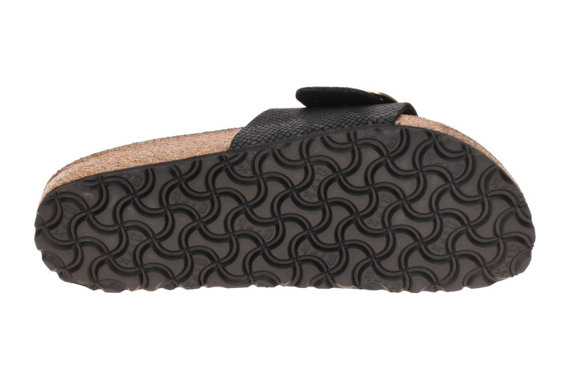 Birkenstock Madrid Big Buckle Pantolette schwarz Python Schmal 1032965