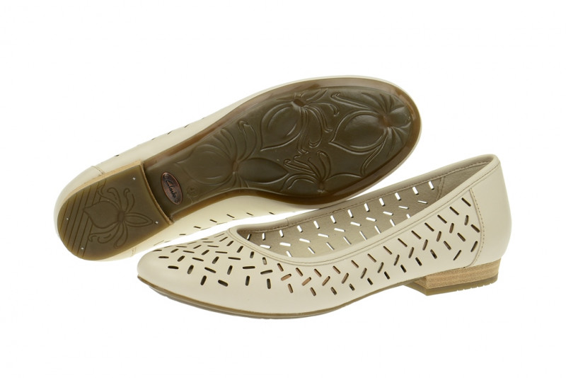 Clarks Ballerinas cotton beige - 20357670